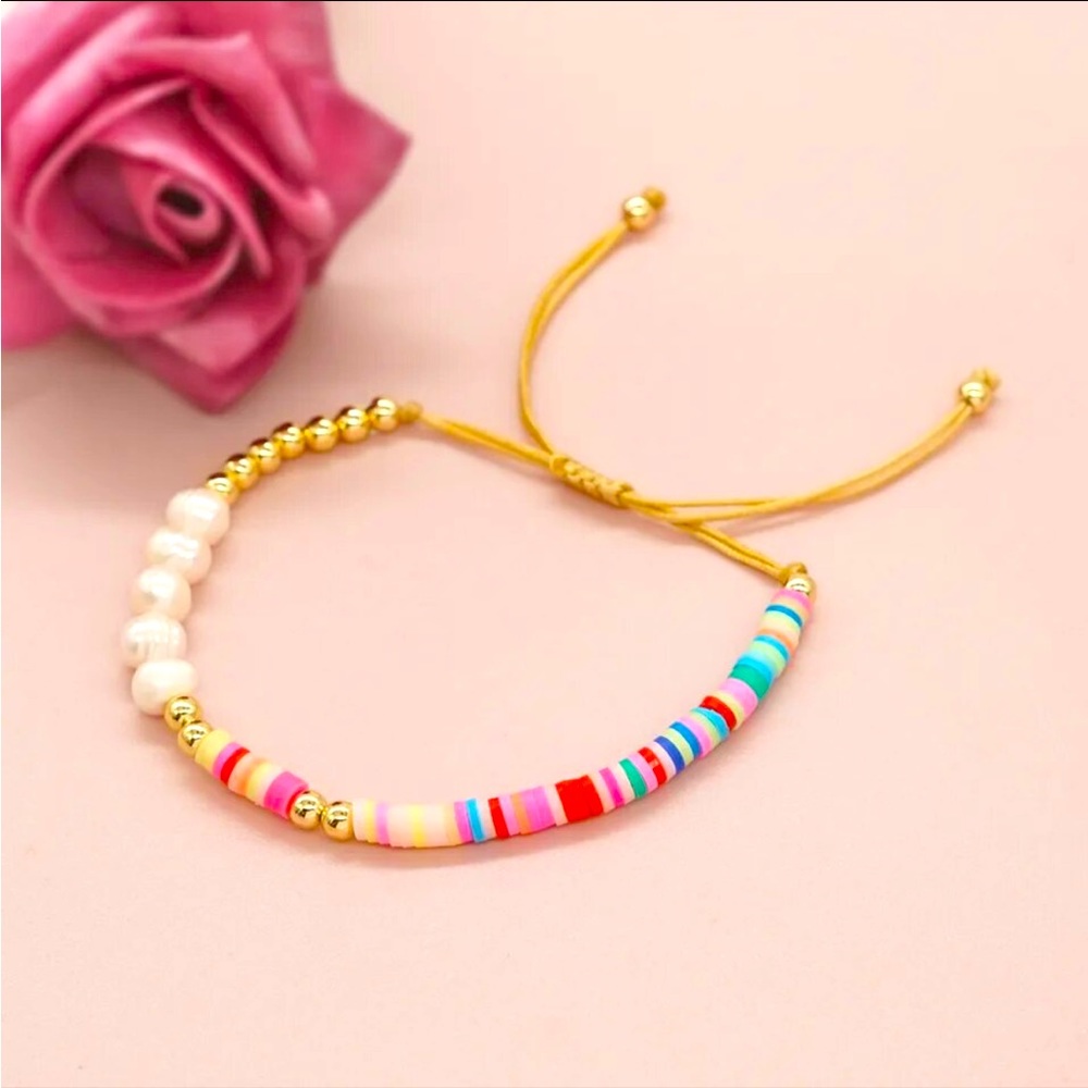 Natural Freshwater Pearls with beautiful ceramic handmade beads!